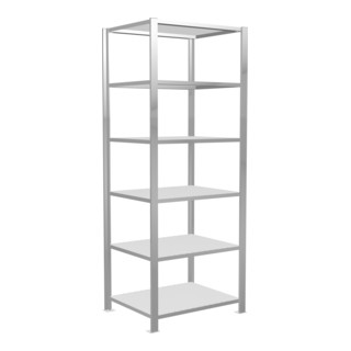 Schulte Bureaukast Stecksystem MULTIplus150, 6 legplanken, diepte 600 mm, aan beide zijden bruikbaar, versteviging door lengtestang, met middenstop