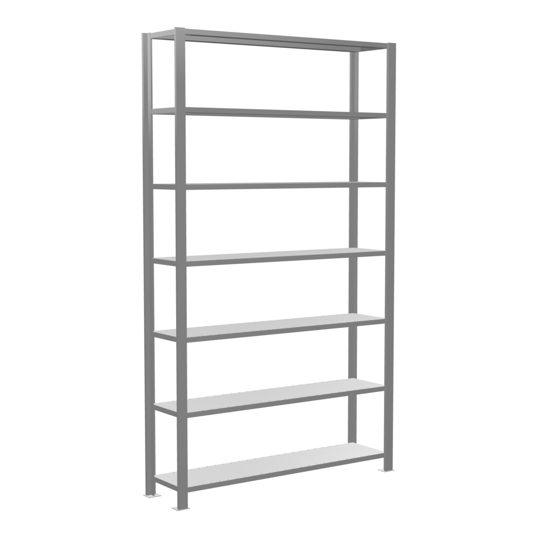 Schulte Grundregal MULTIplus85 kantoor-steekrek 2300 x 1300 x 300 mm 7 legborden verzinkte kruissteun zonder aanslaglijst