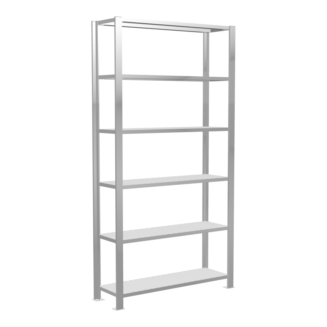 Schulte Bureaukast schroefsysteem MULTIplus85, 6 legplanken, kruisverband, éénzijdig bruikbaar, diepte 300 mm, versteviging door hoekprofielen