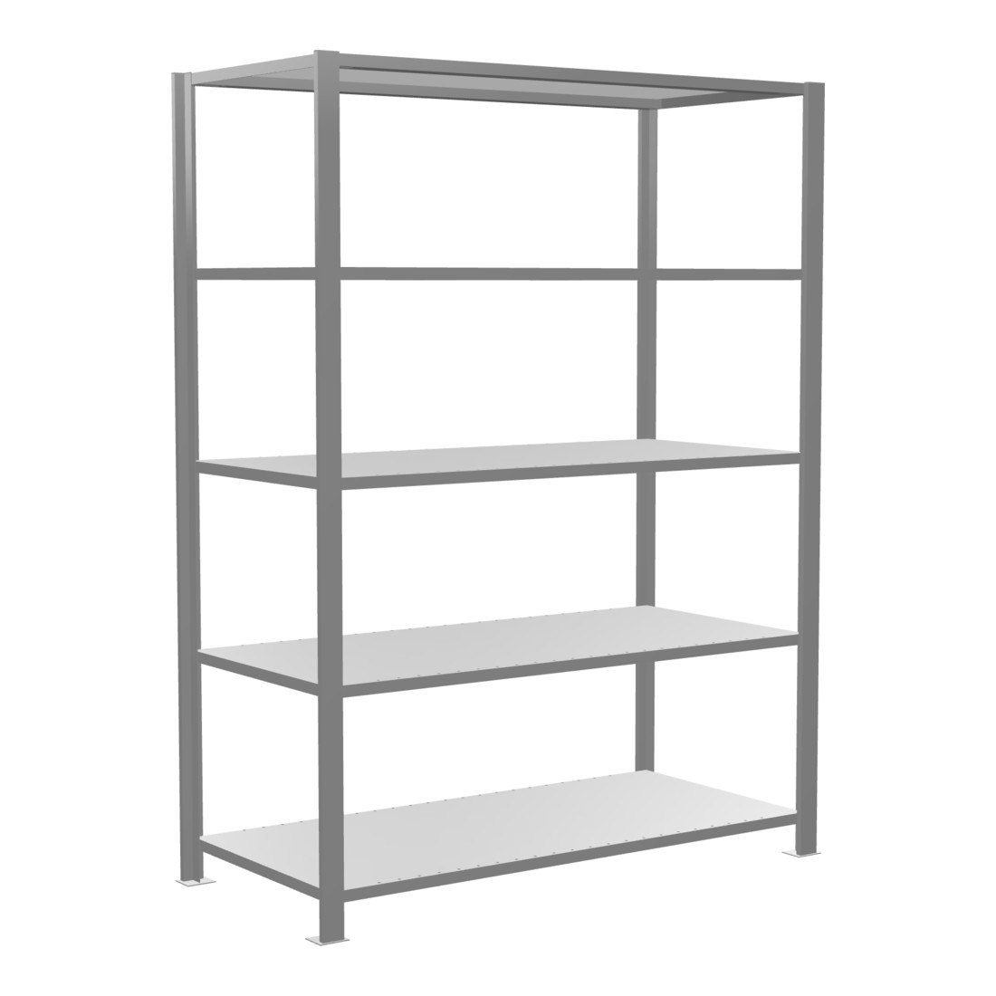 Schulte Grundregal MULTplus150 kantooropbergsysteem 1800 x 1300 x 600 mm 5 legborden verzinkt zonder middenvergrendeling