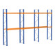 Schulte Grundregal Palettenregal 5000 x 8444 x 1100 mm blau/verzinkt/RAL 2004 3 Ebenen max. Palettengewicht 1.080 kg Feldlast 5.725 kg
