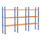 Schulte Grundregal Palettenregal 5000 x 8444 x 1100 mm blau/verzinkt/RAL 2004 4 Ebenen max. Palettengewicht 1.080 kg Feldlast 8.650 kg