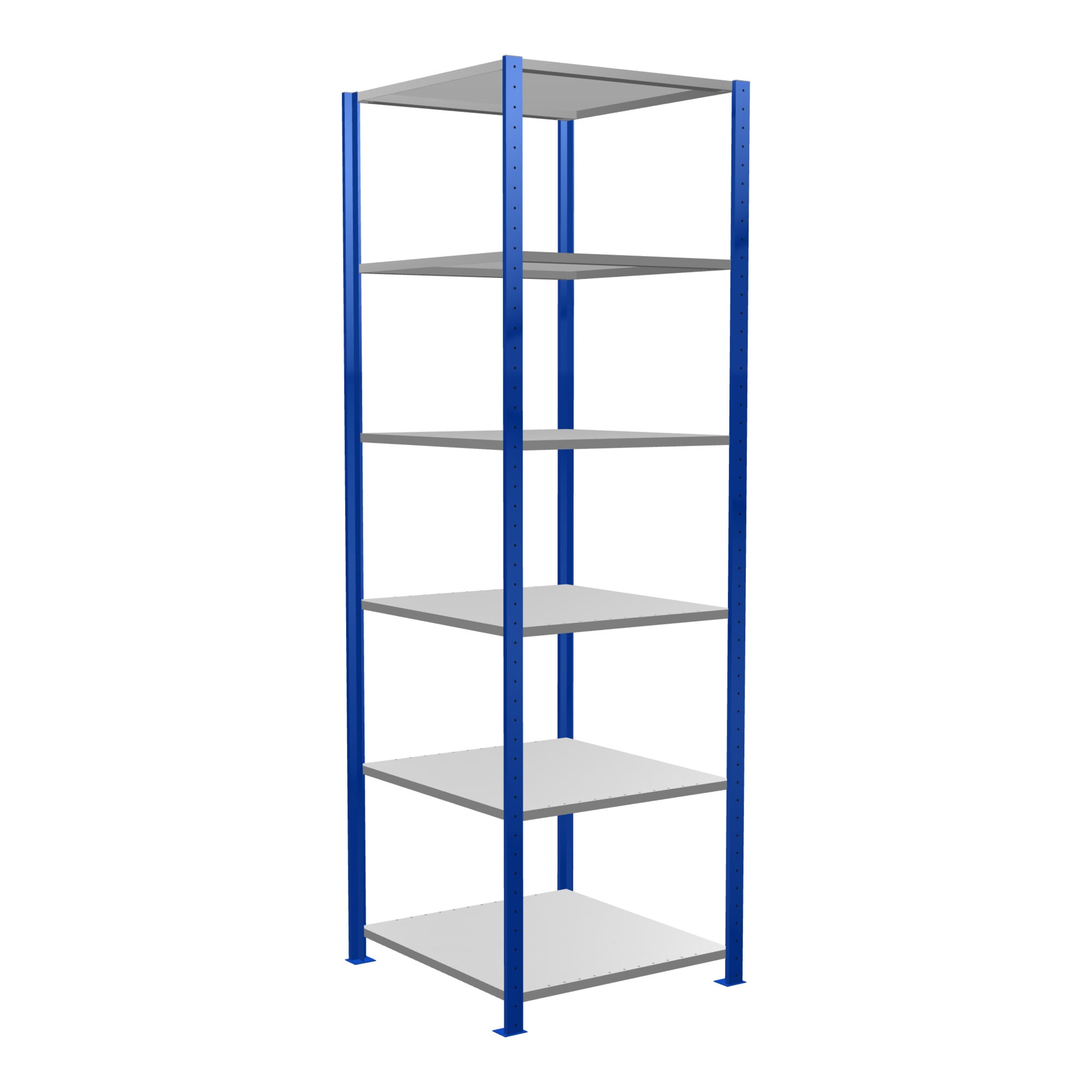 Schulte Grundregal Steckregal MULTIplus150 2500 x 750 x 800 mm 6 Fachböden Kreuzstrebe RAL 5010 enzianblau/verzinkt/verzinkt ; Schulte Lagertechnik