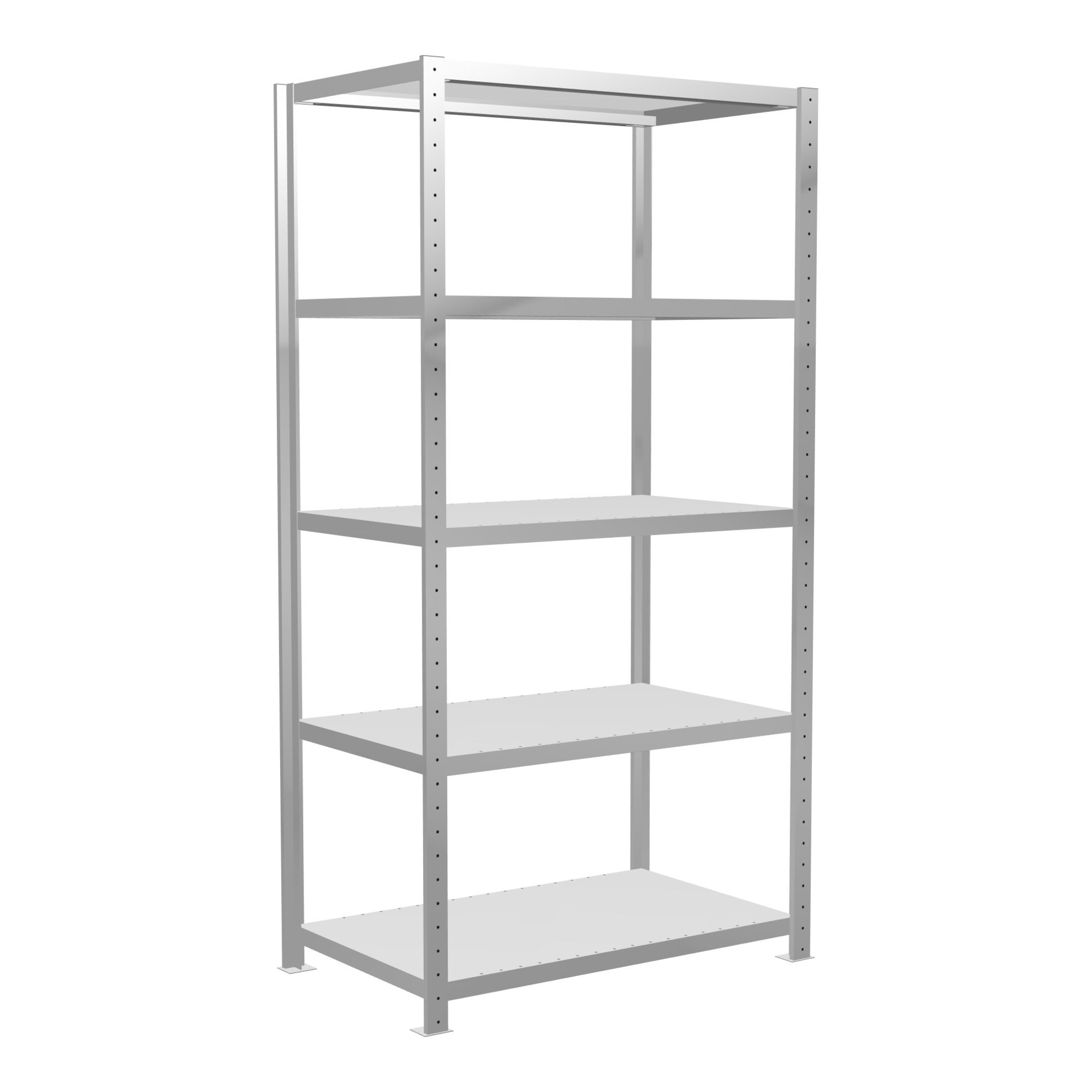 Schulte Grundregal Steckregal MULTIplus330 2000 x 1000 x 600 mm 5 Fachböden Kreuzstrebe RAL 7035 lichtgrau ; Schulte Lagertechnik