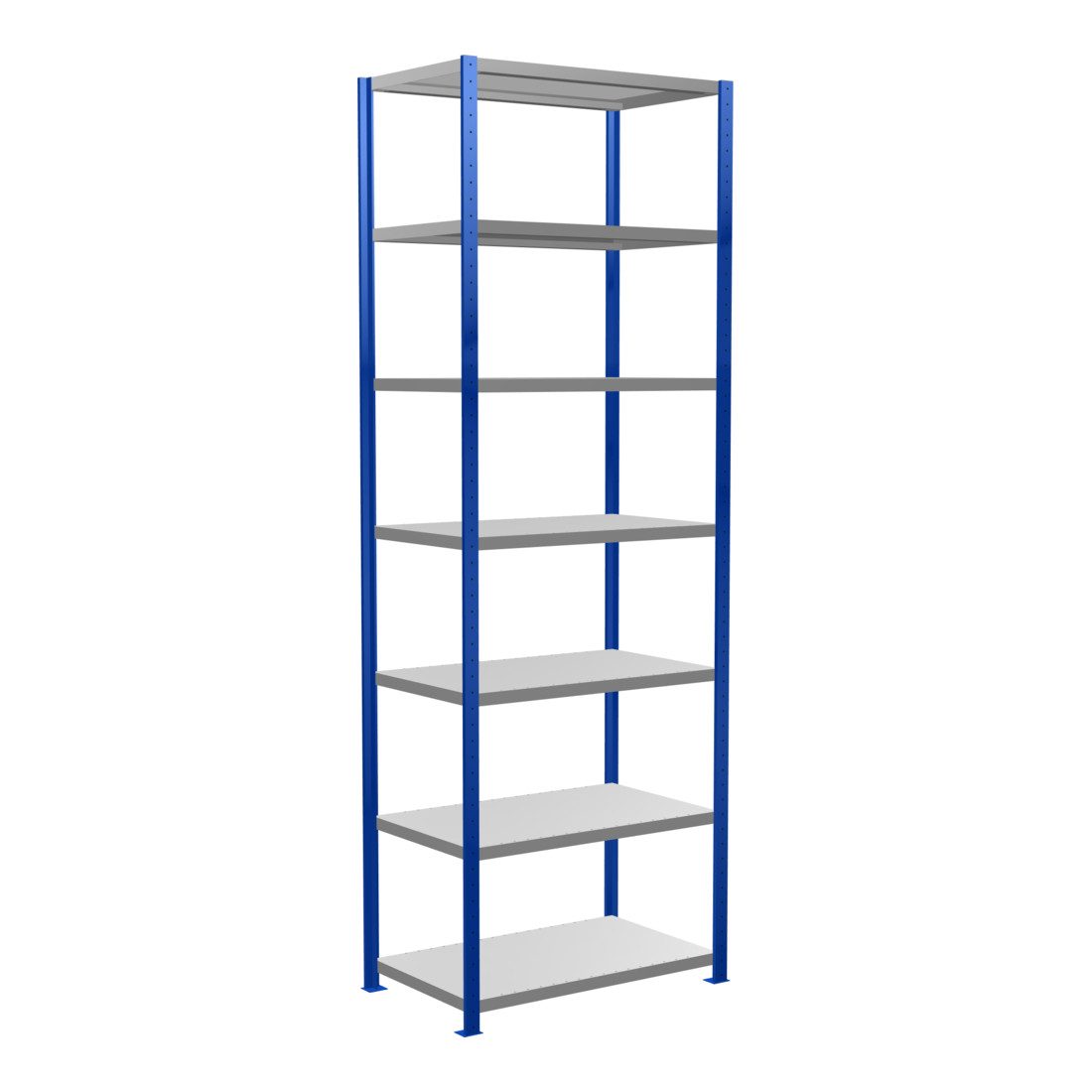 Schulte Grundregal Steckregal MULTIplus330 3000 x 1000 x 600 mm 7 Fachböden Kreuzstrebe RAL 5010 enzianblau/verzinkt