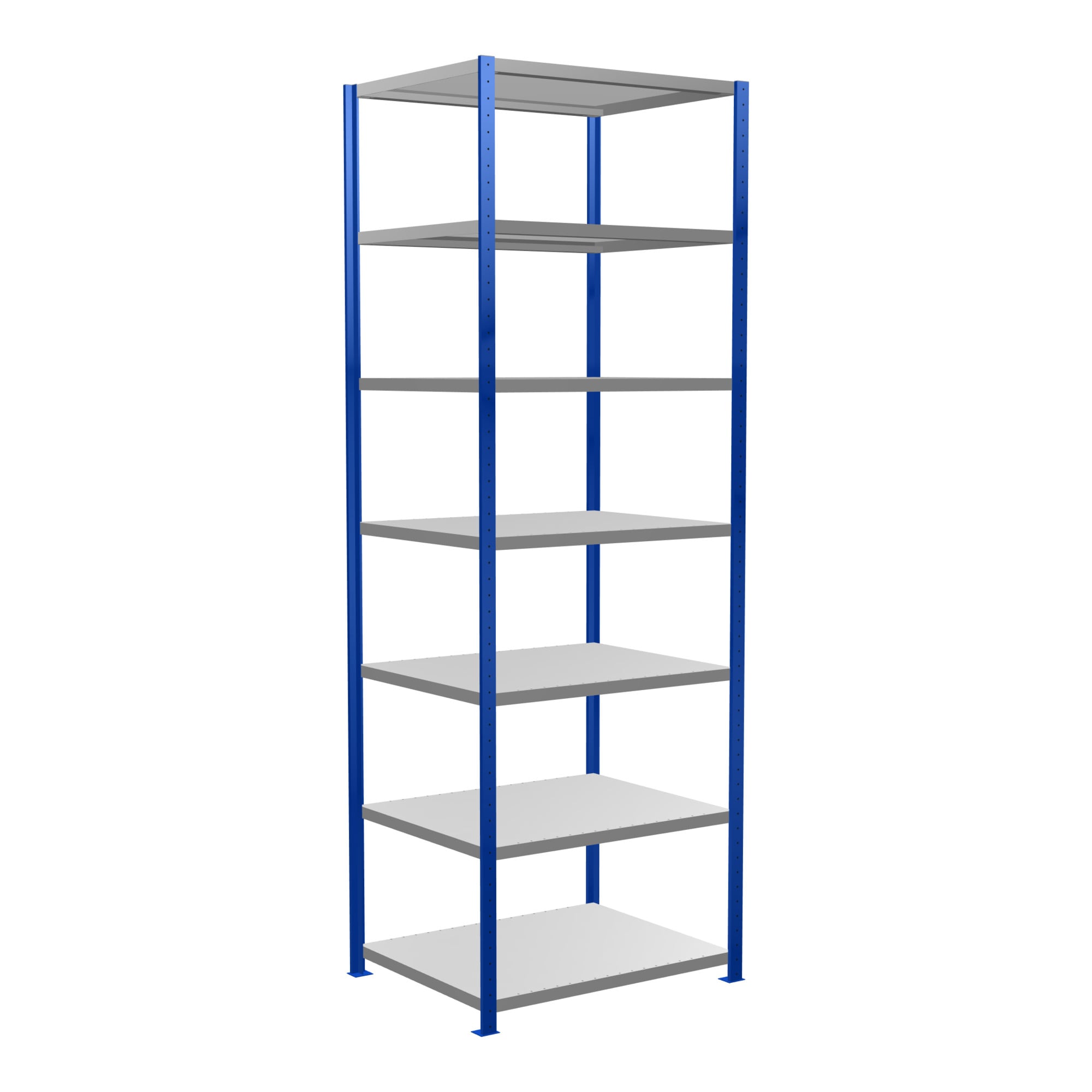 Schulte Grundregal Steckregal MULTIplus330 3000 x 1000 x 800 mm 7 Fachböden Kreuzstrebe RAL 5010 enzianblau/verzinkt ; Schulte Lagertechnik