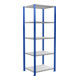 Schulte Grundregal Steckrek MULTIplus150 2000 x 750 x 600 mm 5 legborden kruisregel RAL 5010 gentiaanblauw/verzinkt/verzinkt