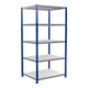 Schulte Grundregal Steekrek MULTIplus250 2000 x 1000 x 800 mm 5 legborden kruisstrebe RAL 5010 gentiaanblauw/gevinkt