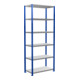 Schulte Grundregal Steekrek MULTIplus330 2500 x 1000 x 500 mm 6 legborden kruisverbinding RAL 5010 gentiaanblauw/gevinkt