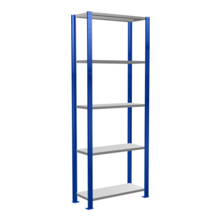 Schulte basisrek MULTIplus150, boutloos, RAL 5010 gentiaanblauw/verzinkt 150 kg 