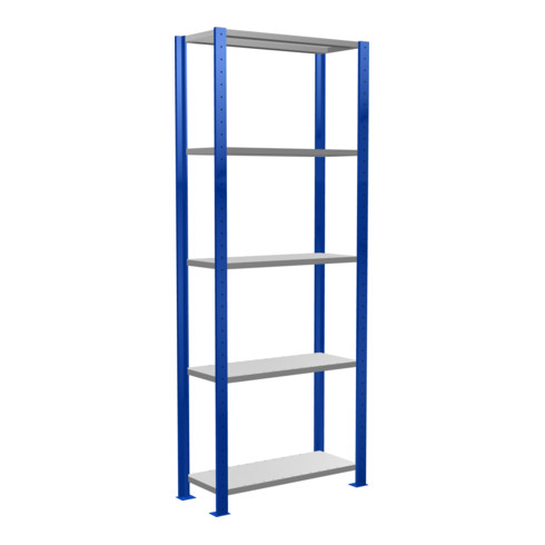 Schulte basisrek MULTIplus150, boutloos, RAL 5010 gentiaanblauw/verzinkt 150 kg 