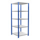 Schulte Grundregal Stekkerrek MULTIplus150 2000 x 750 x 800 mm 5 legborden kruisverbinding RAL 5010 gentiaanblauw/gevinkt/gevinkt