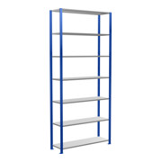 Schulte Grundregal Stekkerrek MULTIplus150 3000 x 1300 x 400 mm 7 legborden kruisverband RAL 5010 gentiaanblauw/gezinkt-1