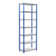 Schulte Grundregal Stekkerrek MULTIplus330 3000 x 1000 x 500 mm 7 legborden kruissteun RAL 5010 gentiaanblauw/gevinkt