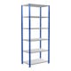 Schulte Grundregal Stekkerrek MULTIplus85 2500 x 1000 x 600 mm 6 legplanken kruisverband RAL 5010 gentiaanblauw