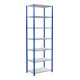 Schulte Grundregal Stekkerrek MULTIplus85 3000 x 1000 x 600 mm 7 legborden kruisverbinding RAL 5010 gentiaanblauw