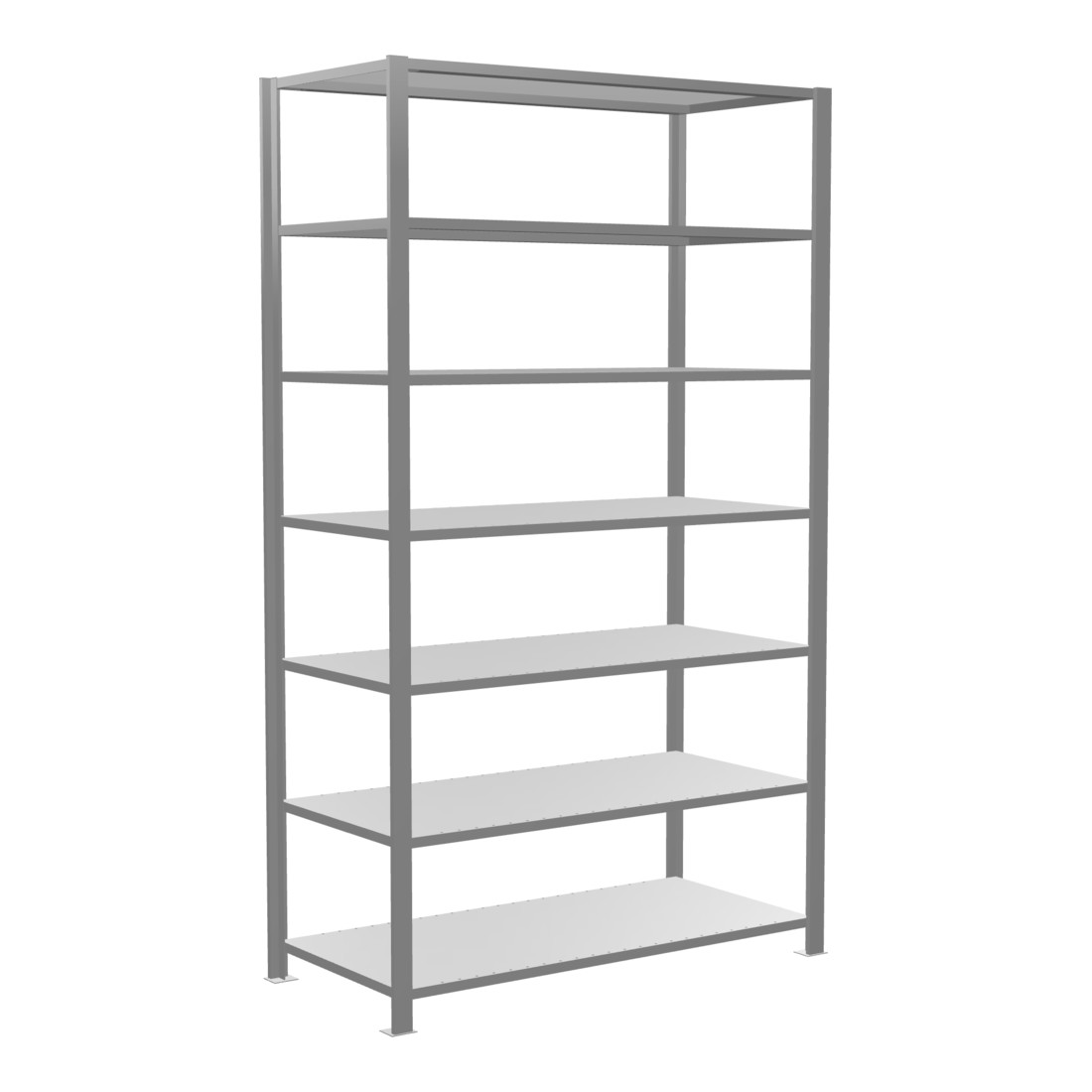 Schulte Grundrek kantooropbergsysteem MULTplus150 2300 x 1300 x 600 mm 7 legborden verzinkte lengtestang met middenvergrendeling
