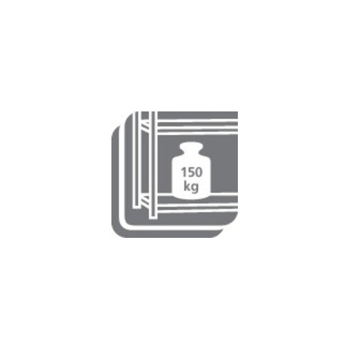 Schulte Steckregal Grund verz. 2000x1000x400mm 2Rahmen/4Böden Feldlast 1300kg