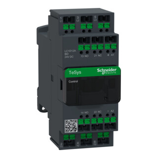 Schütz 3P 12A AC3 24V DC SnapIN LC1D12ABD
