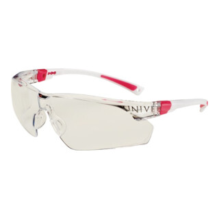 Schutzbrille 506 UP EN 166,EN 170 Bügel weiß rosa,Scheibe klar PC UNIVET