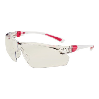 Schutzbrille 506 UP EN 166,EN 170 Bügel weiß rosa,Scheibe klar PC UNIVET