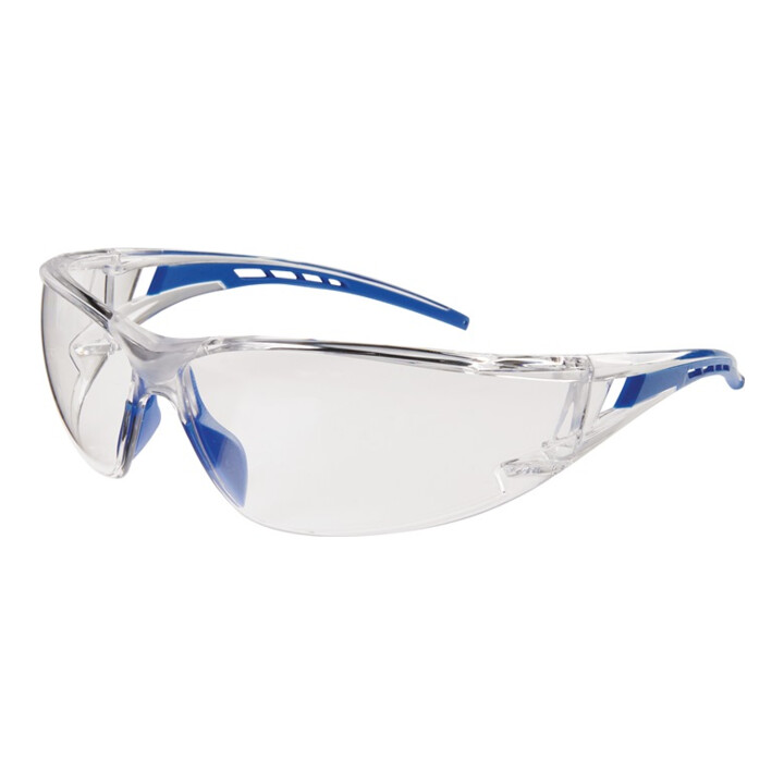 Schutzbrille Falcon 2 EN 166 Bügel blau,Scheibe klar PC PROMAT