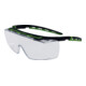 Schutzbrille Kubik EN 166 EN 170 Bügel schwarz/grün,Scheibe klar PC PRO FIT-1