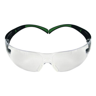 Schutzbrille SecureFit-SF400 Bügel schwarz grün PC-Scheibe klar EN166 EN170