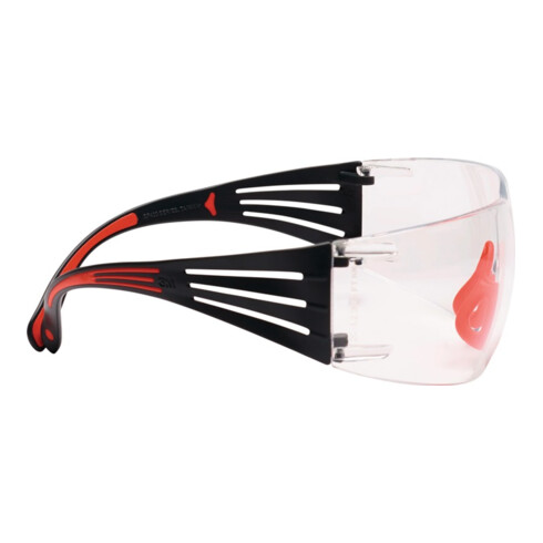 Schutzbrille SecureFit™-SF400 EN 166-1FT Bügel rot-grau,Scheibe klar PC 3M