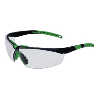 Schutzbrille Sprinter EN 166 EN 170 Bügel schwarz/grün,Scheibe klar PC PRO FIT