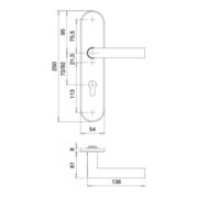 Schutzgarnitur Logo 8743/0792 VA EST 92mm 65-75mm EDI-4