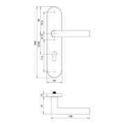 Schutzgarnitur Logo 8743/9203 Alu.F1 92mm 65-75mm EDI-4