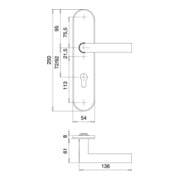 Schutzgarnitur Logo 8745/0792 VA EST 92mm 65-75mm EDI-5
