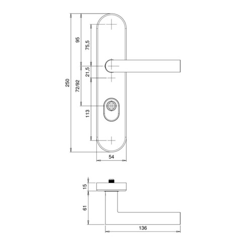 Schutzgarnitur Logo 8745/9203 VA EST 92mm 65-75mm EDI