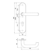 Schutzgarnitur Logo 8755/0772 VA EST 72mm 35-45mm EDI-4