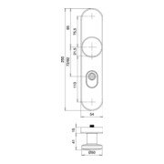 Schutzgarnitur Logo 8755/0792 VA EST 92mm 65-75mm EDI-4