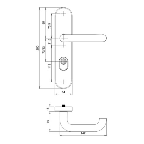 Schutzgarnitur Logo 8755/7203 Alu.F1 72mm 35-45mm EDI