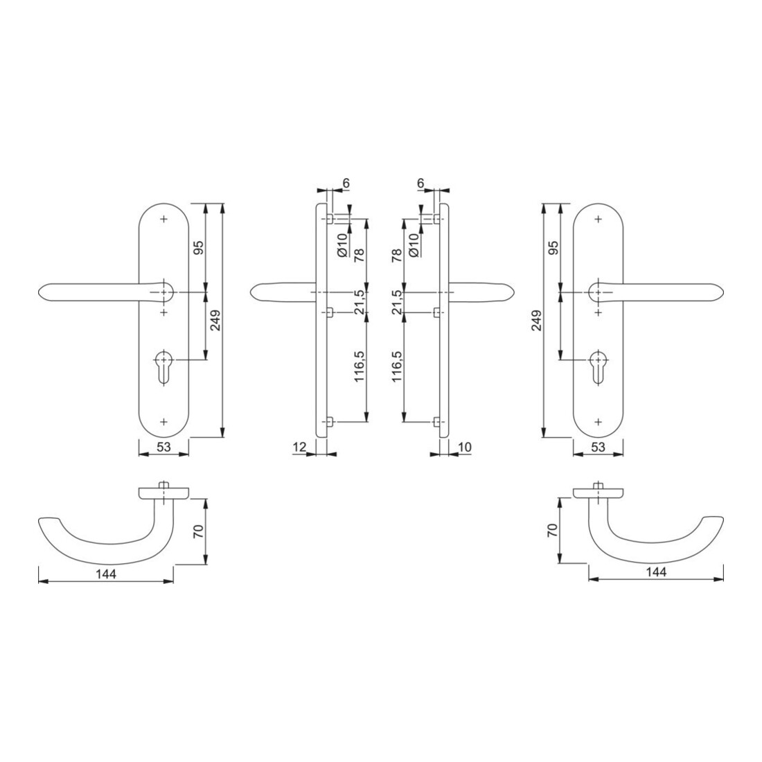 Schutzgarnitur Mar.E1138Z/3331/3310 VA F69 72mm 41-46mm