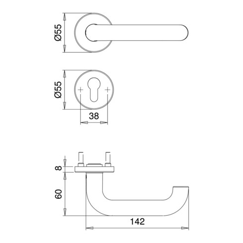 Schutzgarnitur METIS 8722/0272 VA EST 72mm 35-45mm EDI