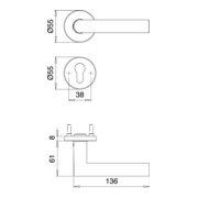Schutzgarnitur METIS 8741/0272 VA EST 72mm 35-45mm EDI-4