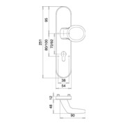 Schutzgarnitur METIS 8741/0272 VA EST 72mm 35-45mm EDI-5