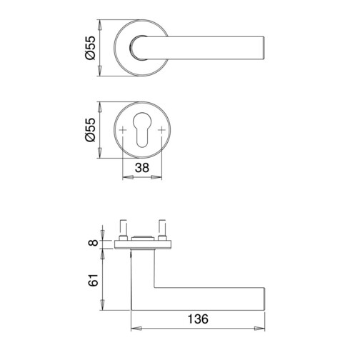 Schutzgarnitur METIS 8742/0272 Alu.F1 72mm 35-45mm EDI