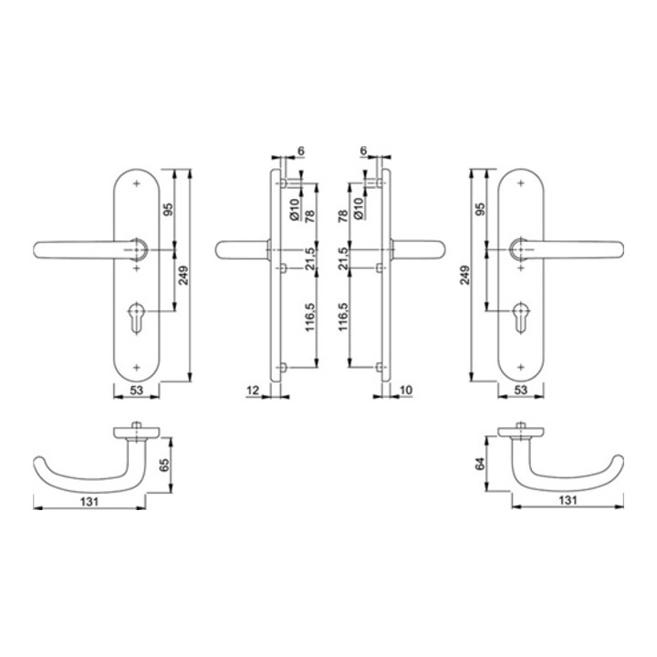 Schutzgarnitur San Fran.E1301Z/3331/3310 VA F69 72mm 42-47mm