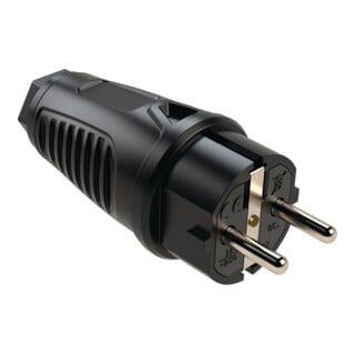 Schutzkon.st.10-/16 A 250 V schwarz IP44 VG