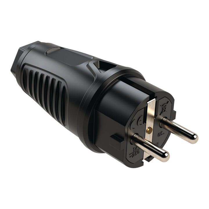 Schutzkon.st.10-/16 A 250 V schwarz IP44 VG