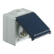 Schutzkontaktsteckdose IP54 10-/16 A 250/50V/Hz Aufputz 1-fach hellgrau/stahlbl.