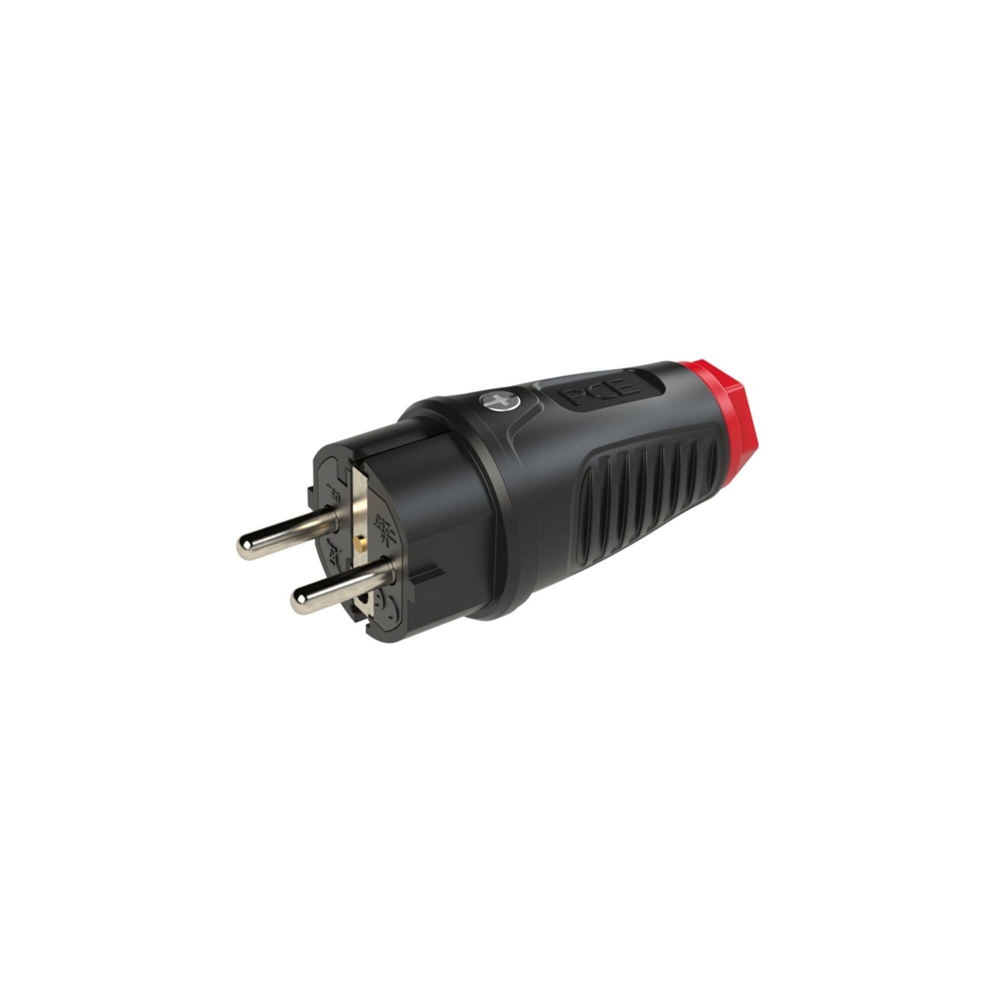 Schutzkontaktstecker IP54 Vollgummi+Erdungss. 16A / 250V AC / 3p (2P+E) ; PCE