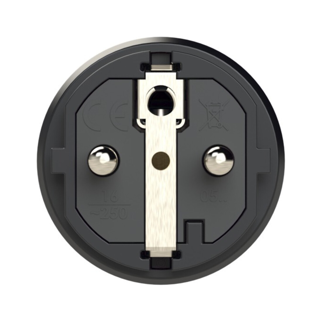 Schutzkontaktstecker IP54 Vollgummi+Erdungss. 16A / 250V AC / 3p (2P+E)