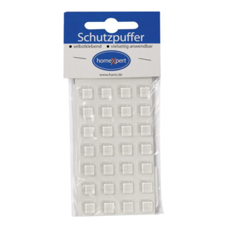Schutzpuffer Clear 10mm Ku.transp.Quadrat selbstkl.