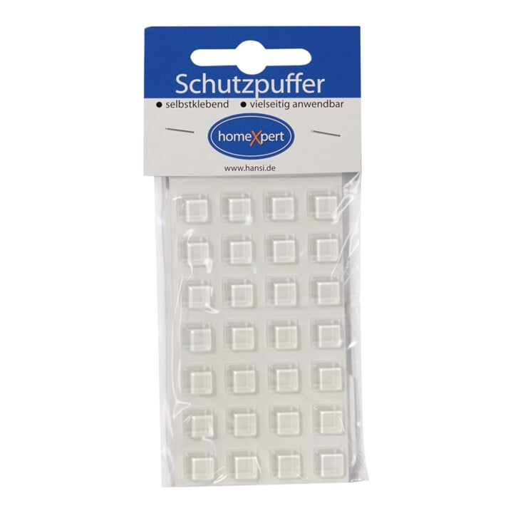 Schutzpuffer Clear 10mm Ku.transp.Quadrat selbstkl.